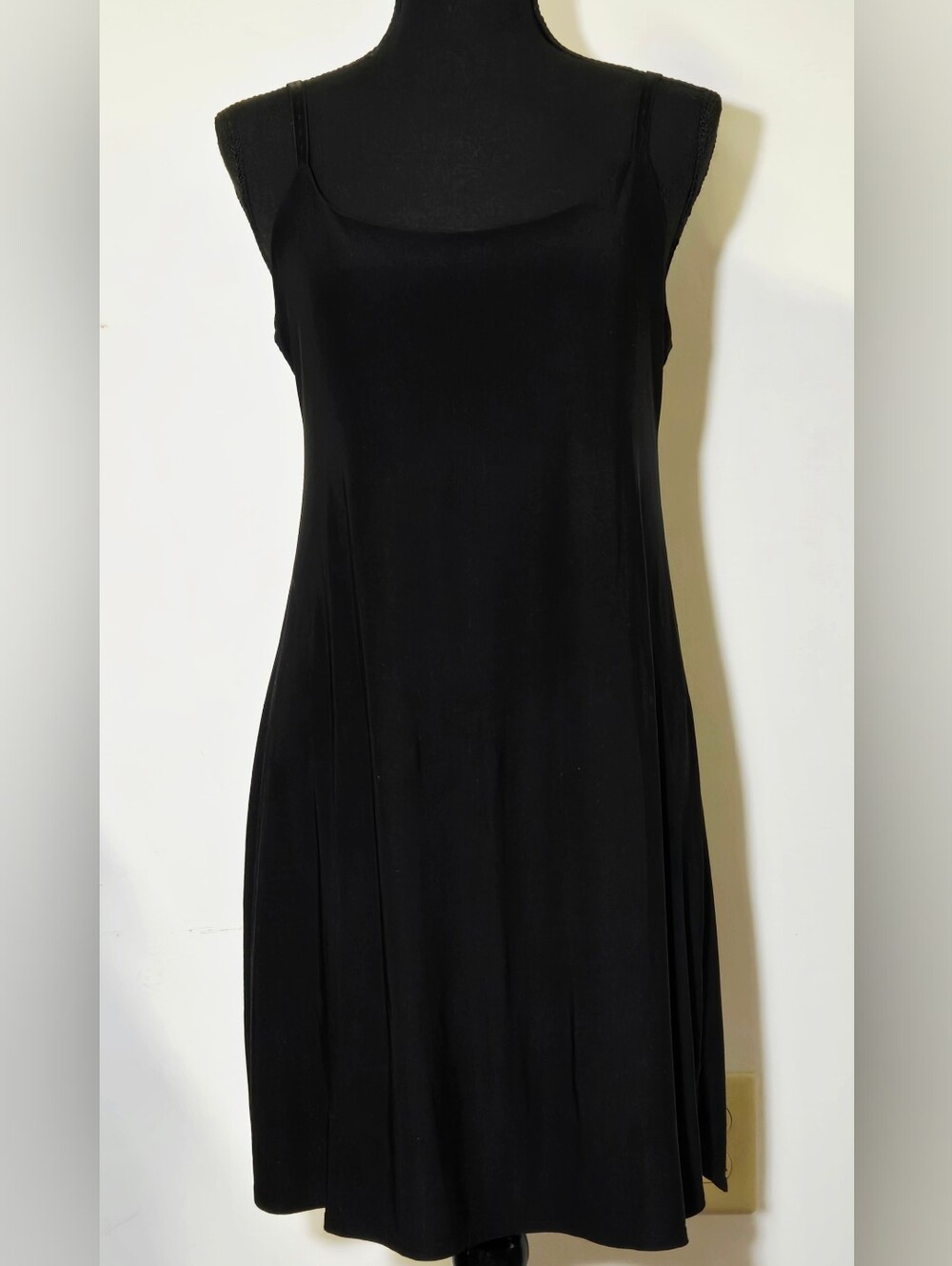 George Black Sleeveless Maxi Slip Dress/Teddy
